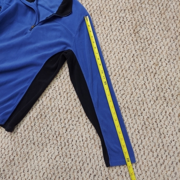 Alpine Design Womens Large 1/4 Zip Fleece Top Blue & Black Shirt - Picture 9 of 12